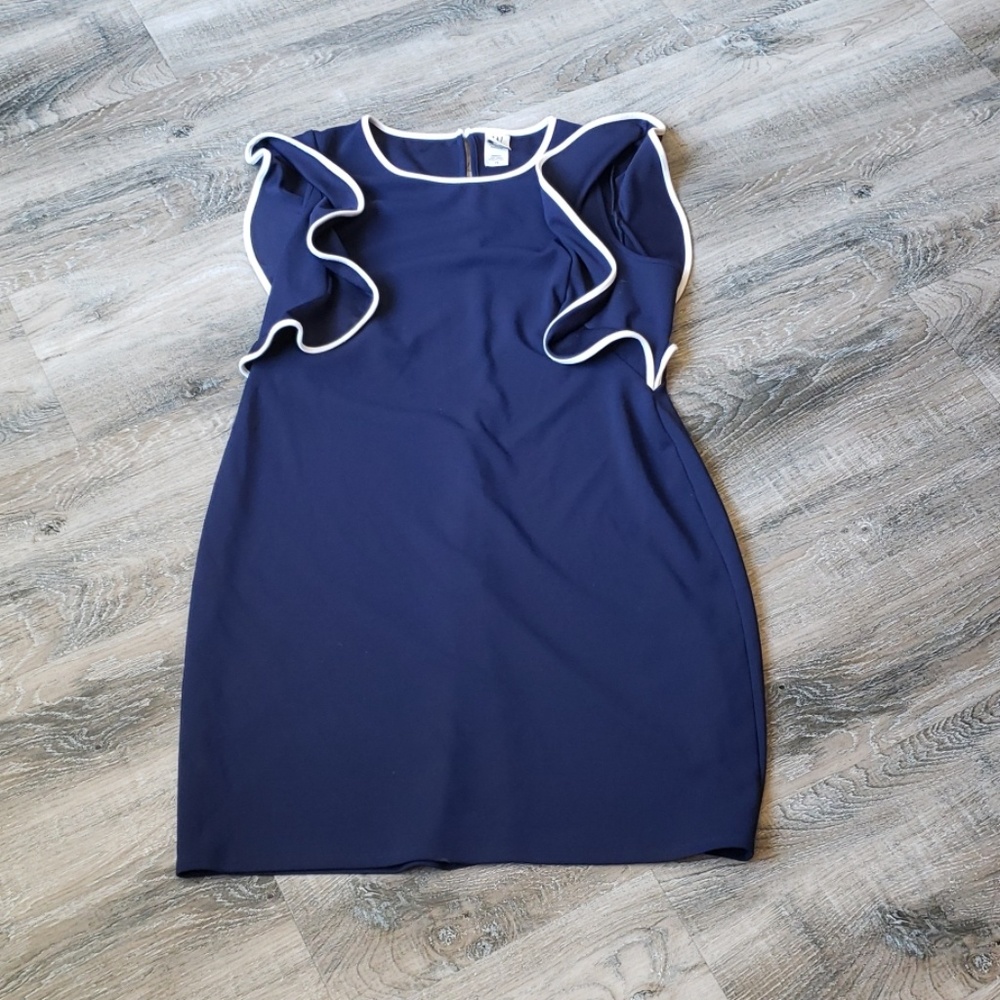 Navy Ruffle dress